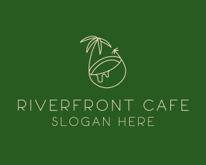 Tropical Coconut Tree logo design