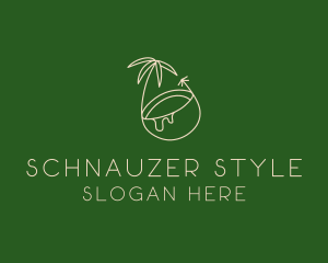 Tropical Coconut Tree logo design