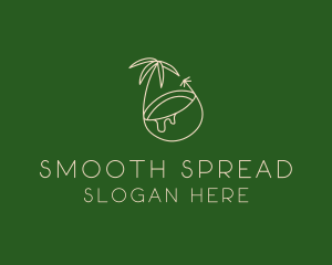 Tropical Coconut Tree logo design