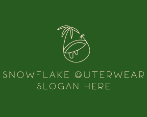 Tropical Coconut Tree logo design