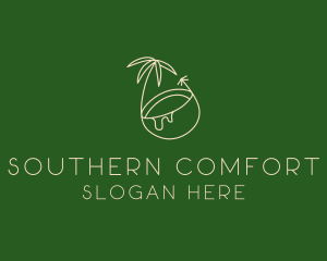 Tropical Coconut Tree logo design