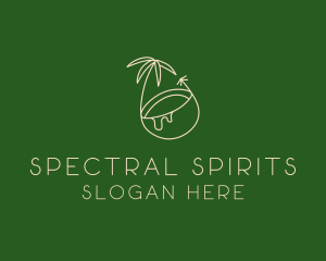 Tropical Coconut Tree logo design