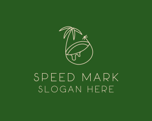 Tropical Coconut Tree logo design