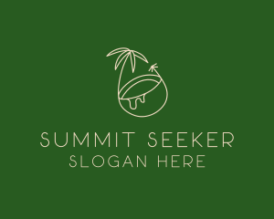 Tropical Coconut Tree logo design