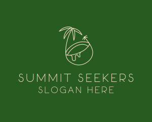 Tropical Coconut Tree logo design