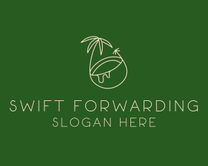 Tropical Coconut Tree logo design