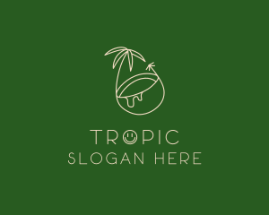 Tropical Coconut Tree logo design