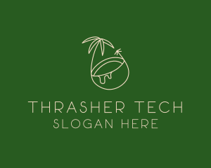 Tropical Coconut Tree logo design