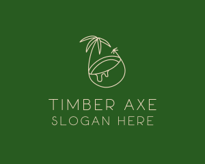 Tropical Coconut Tree logo design