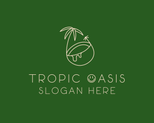 Tropical Coconut Tree logo design