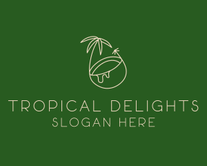 Tropical Coconut Tree logo design