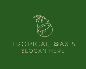 Tropical - Tropical Coconut Tree logo design