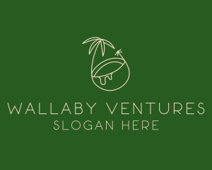 Tropical Coconut Tree logo design