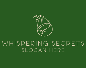 Tropical Coconut Tree logo design