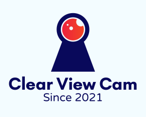 Webcam - Surveillance Camera Keyhole logo design