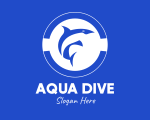 Scuba - Blue Orca Dolphin logo design