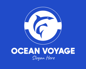 Blue Orca Dolphin logo design