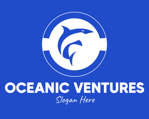 Blue Orca Dolphin logo design