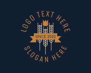 Brewery - Crown Wheat Brewery logo design