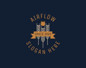 Crown Wheat Brewery  logo design