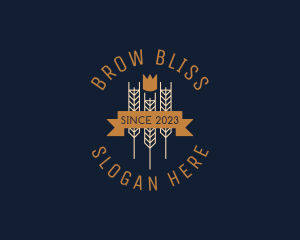 Crown Wheat Brewery  logo design