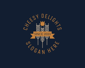 Crown Wheat Brewery  logo design