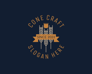 Crown Wheat Brewery  logo design