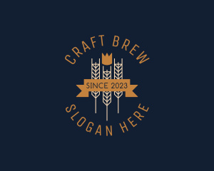 Crown Wheat Brewery  logo design