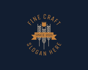 Crown Wheat Brewery  logo design