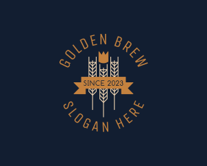 Lager - Crown Wheat Brewery logo design