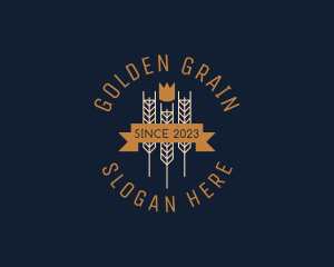 Wheat - Crown Wheat Brewery logo design