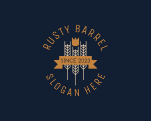 Tavern - Crown Wheat Brewery logo design