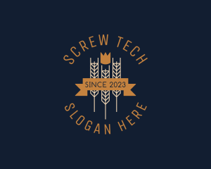 Crown Wheat Brewery  logo design