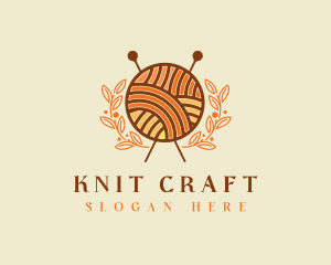 Yarn Ball Crochet logo design