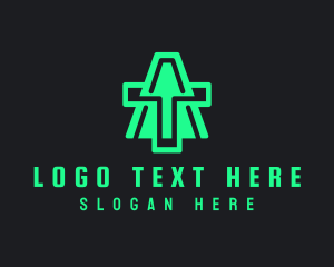 Online - Logistics Courier Tech logo design