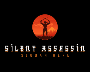 Warrior Ninja Assassin logo design