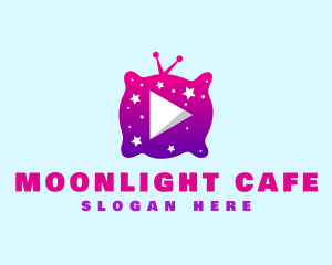 Night - Starry Night Media Player logo design