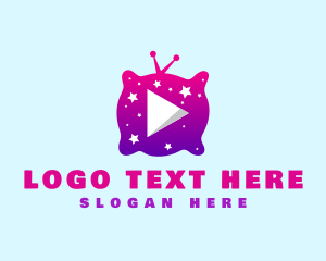 Youtube Vlogger - Starry Night Media Player logo design
