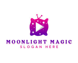 Midnight - Starry Night Media Player logo design