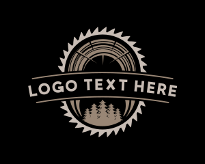 Log - Wood Sawmill Workshop logo design