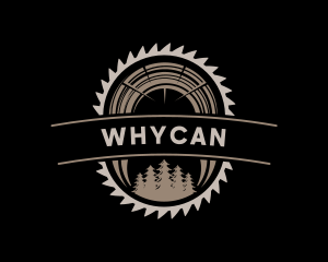 Wood Sawmill Workshop Logo