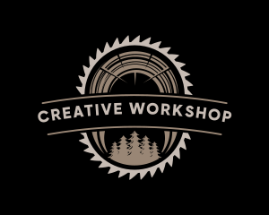 Workshop - Wood Sawmill Workshop logo design