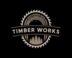 Sawmill - Wood Sawmill Workshop logo design