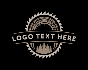 Wood Sawmill Workshop Logo