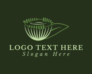 Natural - Organic Green Tea Cup logo design