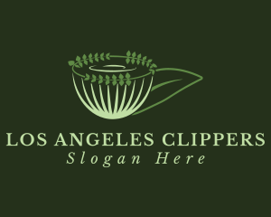 Organic Green Tea Cup Logo
