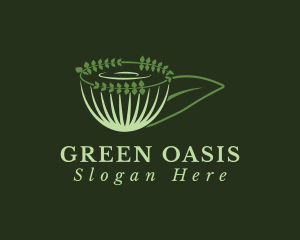 Organic Green Tea Cup logo design