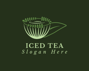 Organic Green Tea Cup logo design