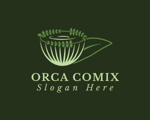Organic Green Tea Cup logo design