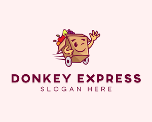 Express Fruit Box Cart logo design